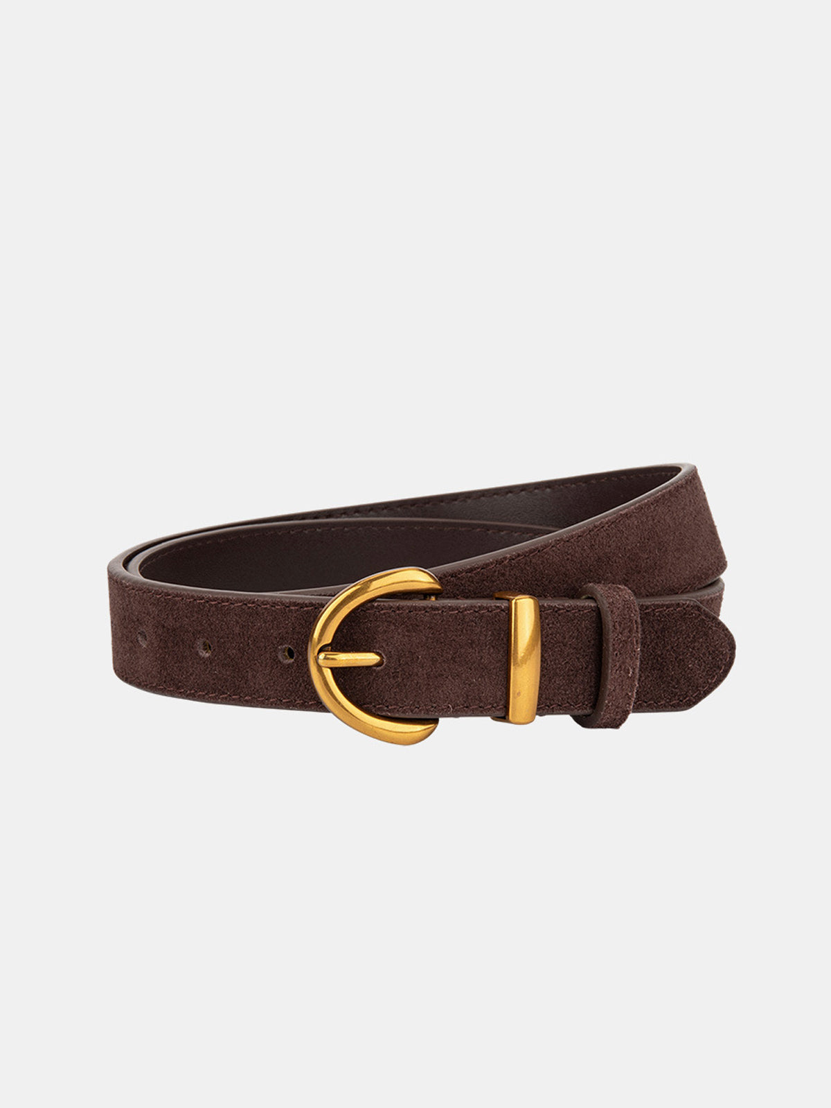 Suede Circle Buckle Belt