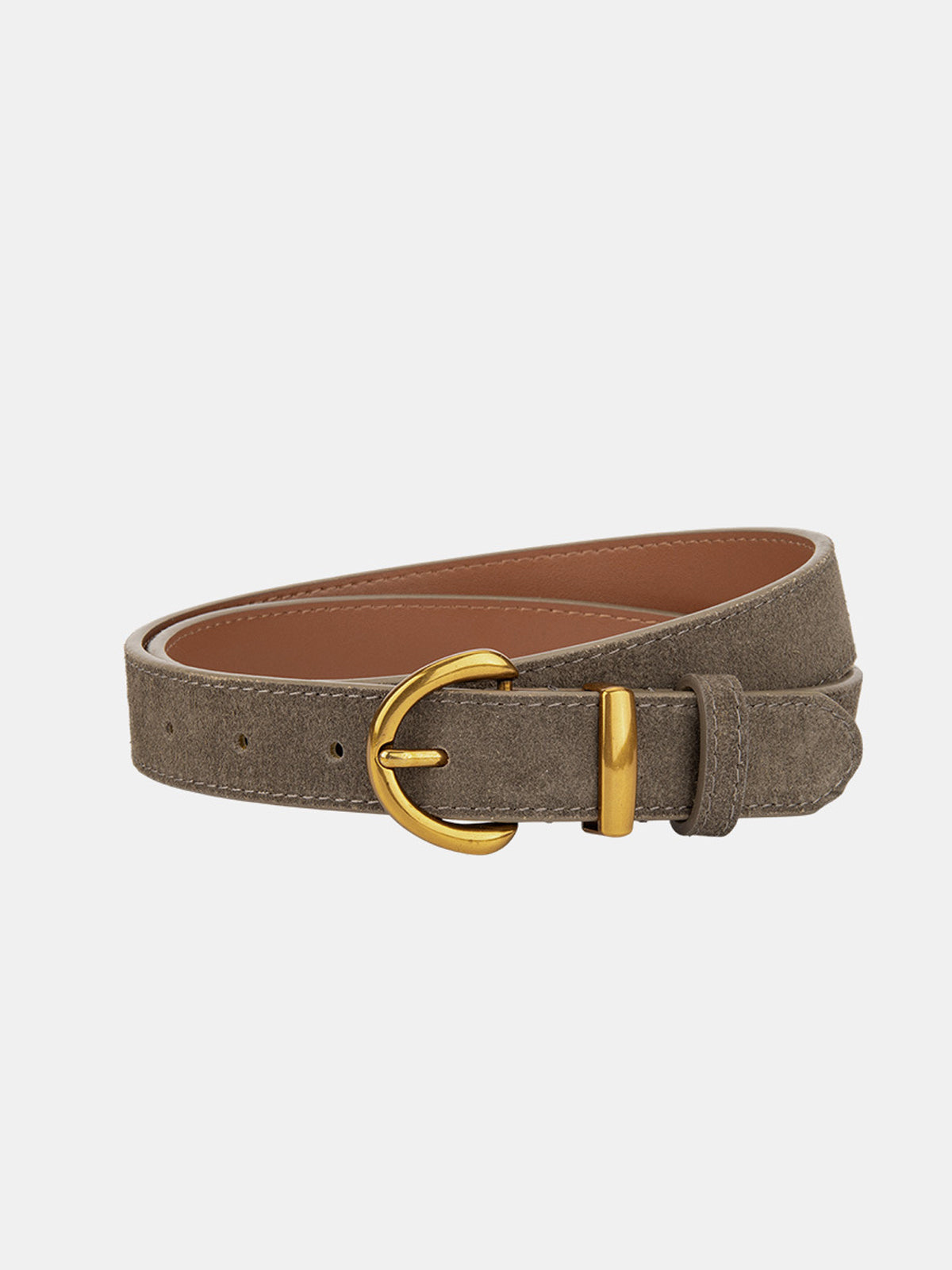 Suede Circle Buckle Belt