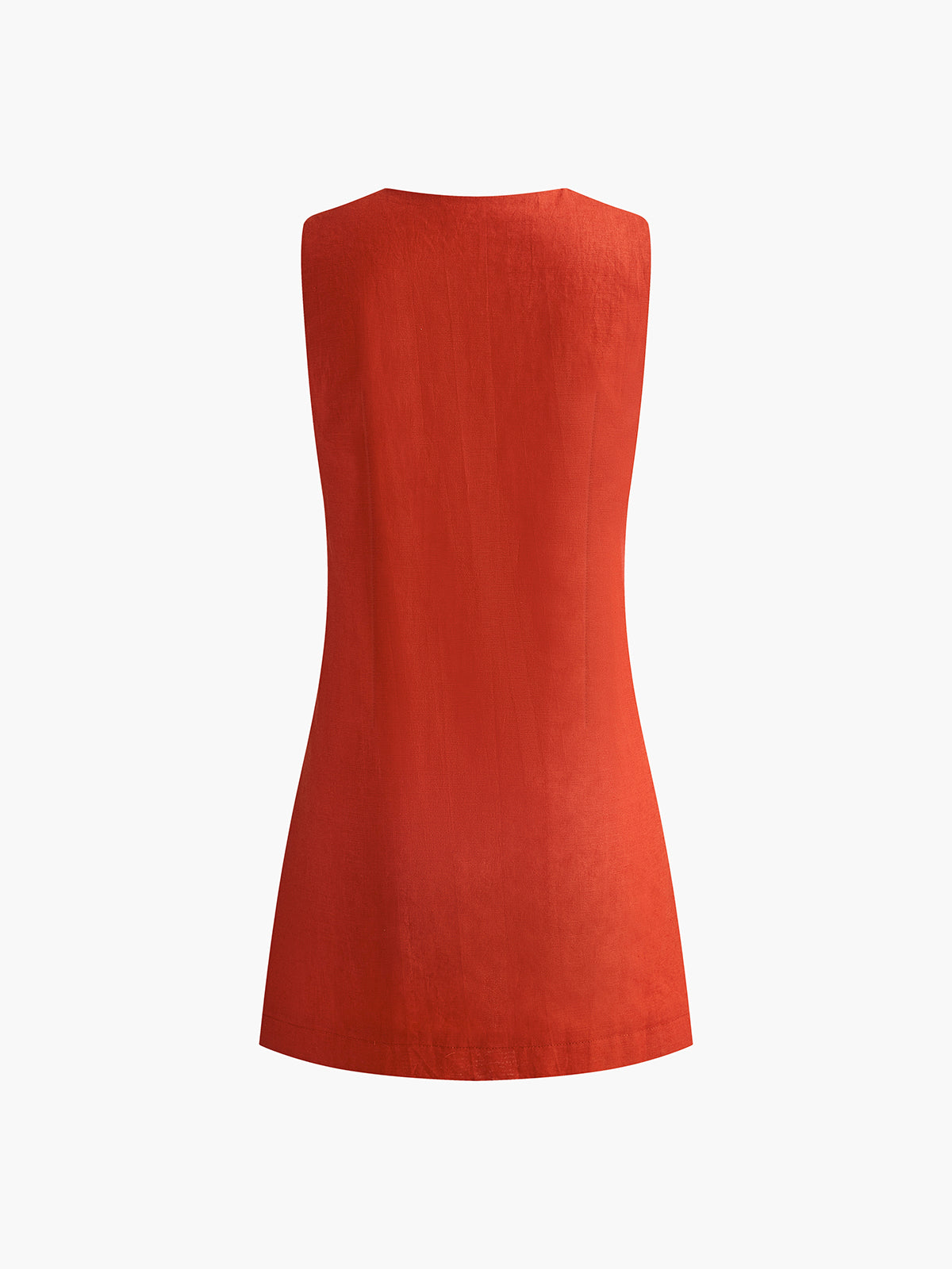 Cotton Linen V-Neck Shift Dress