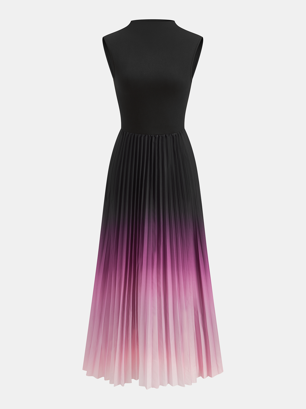 Sleeveless Gradient Midi Dress