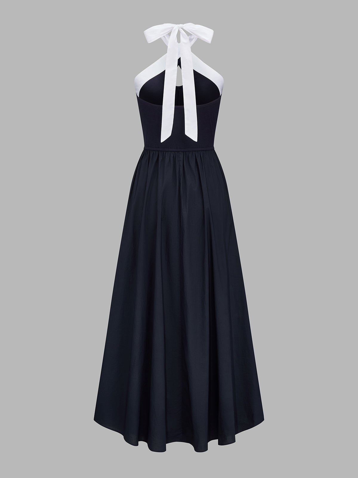 Halter Neck Keyhole Midi Dress