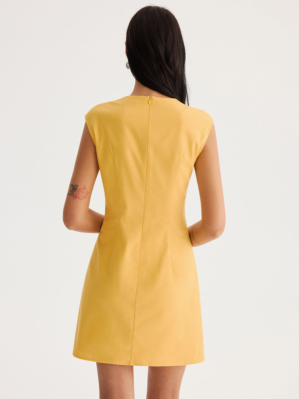 Sleeveless Linen-Blend Mini Dress