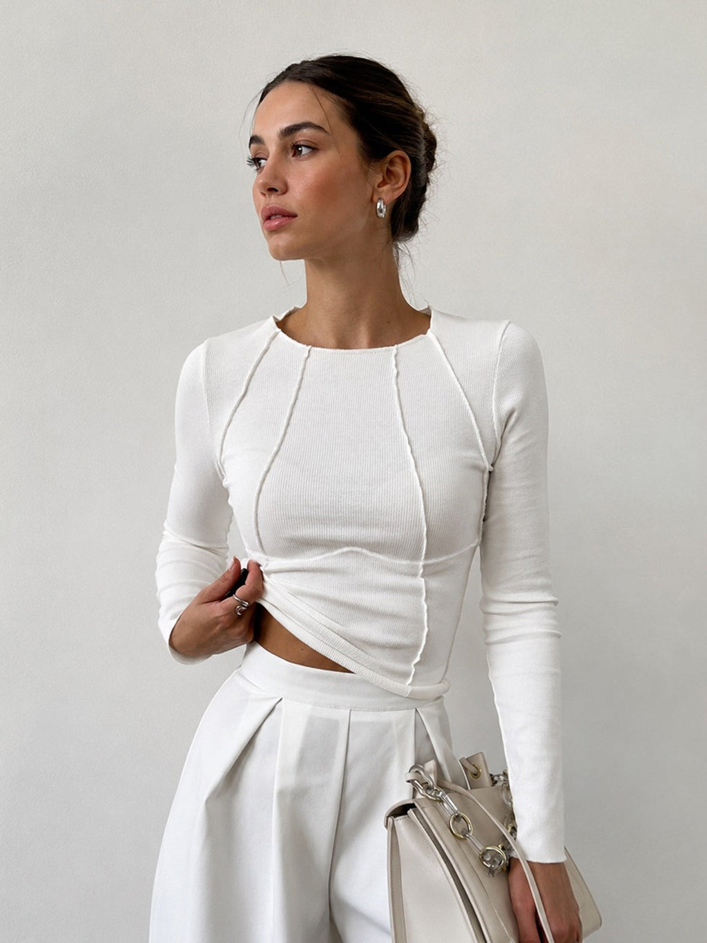Long Sleeve Ribbed Top