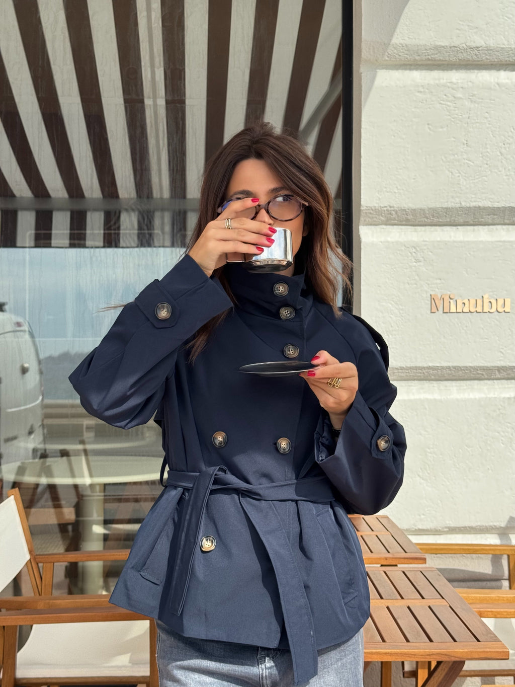 Women’s Belted Short Trench Jacket