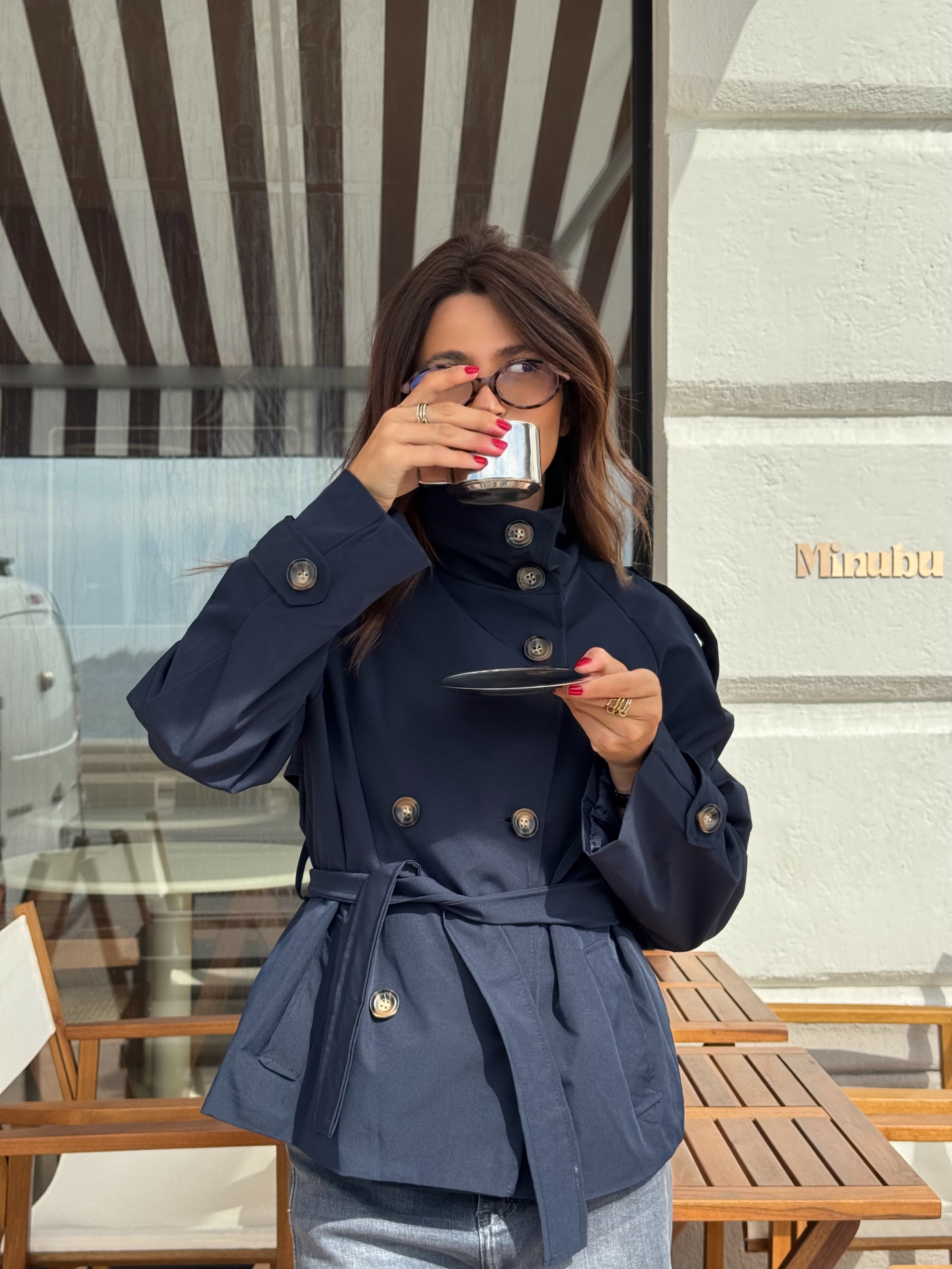 Women’s Belted Short Trench Jacket