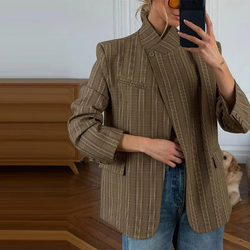 Women’s Striped Blazer with Pockets