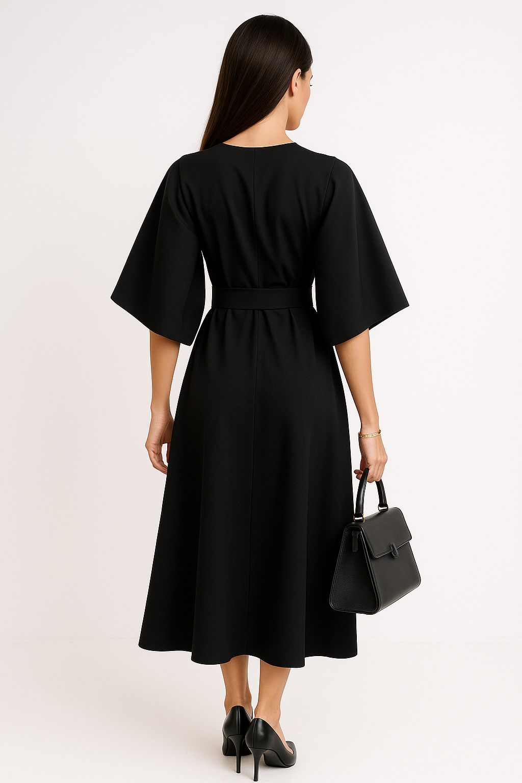 Crew Neck Midi Dress