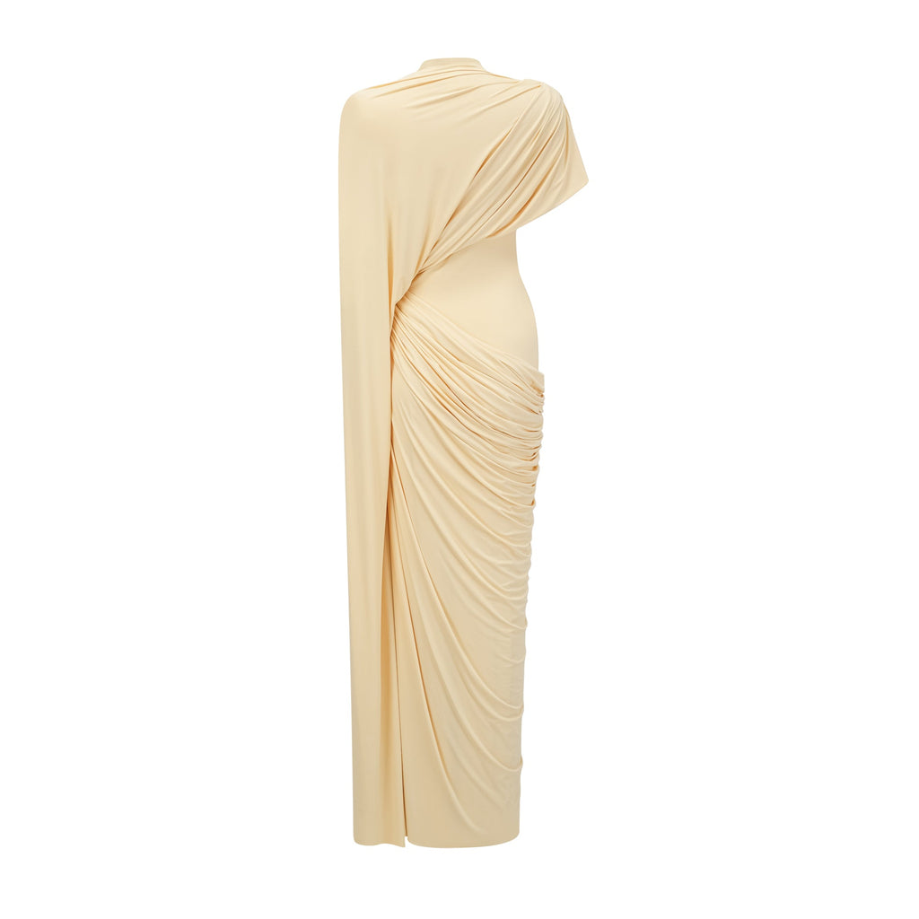 Asymmetrical Draped Cape and Maxi Dress Set