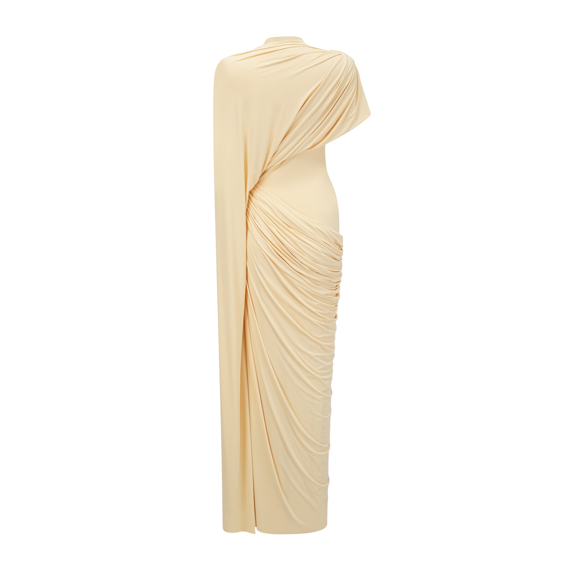 Asymmetrical Draped Cape and Maxi Dress Set