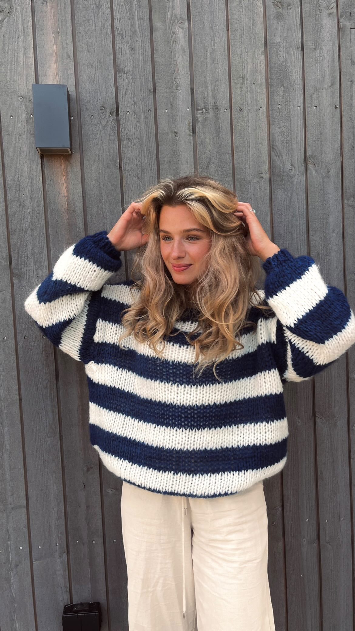 Oversized High Neck Knit Sweater