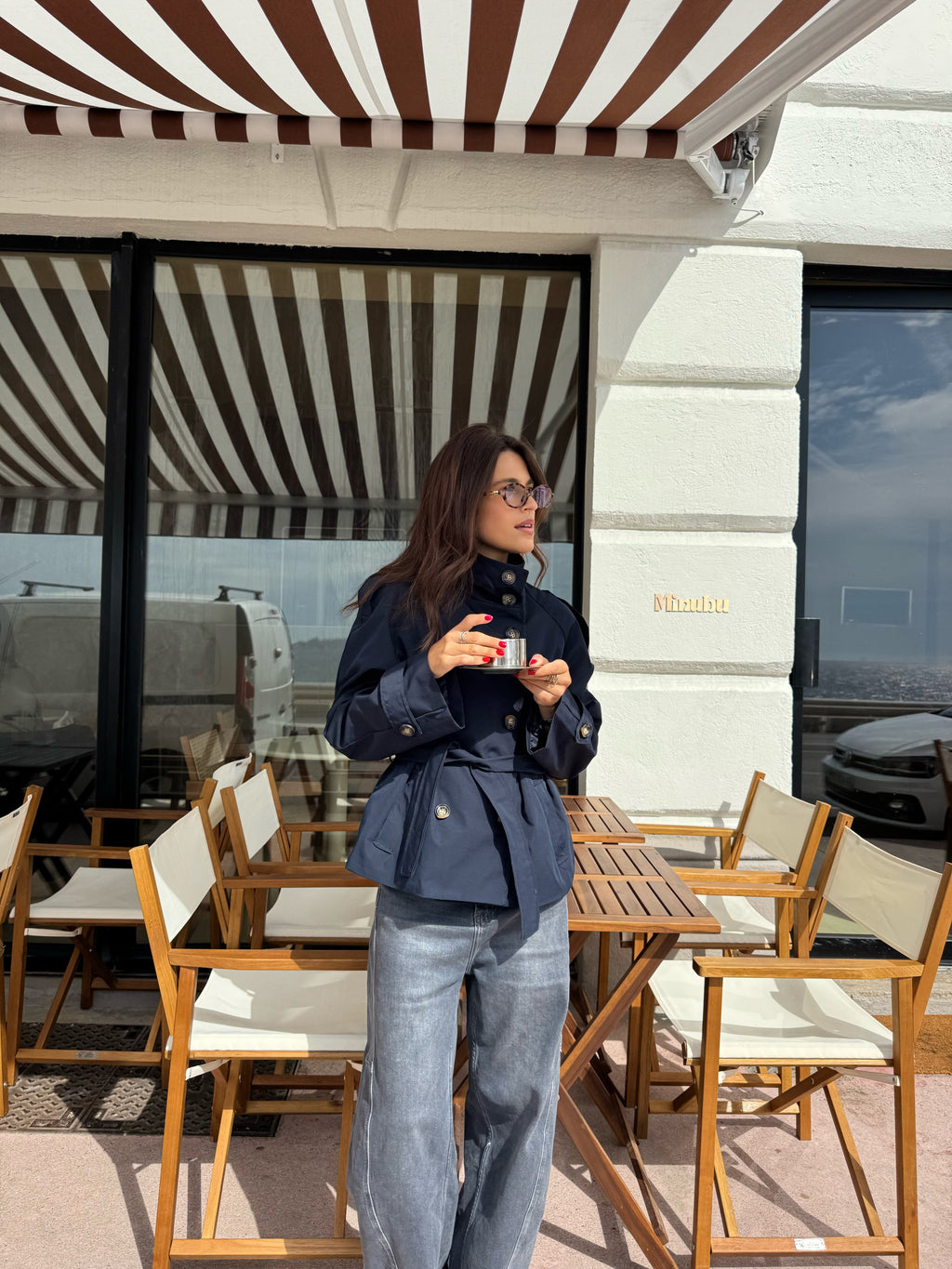 Women’s Belted Short Trench Jacket