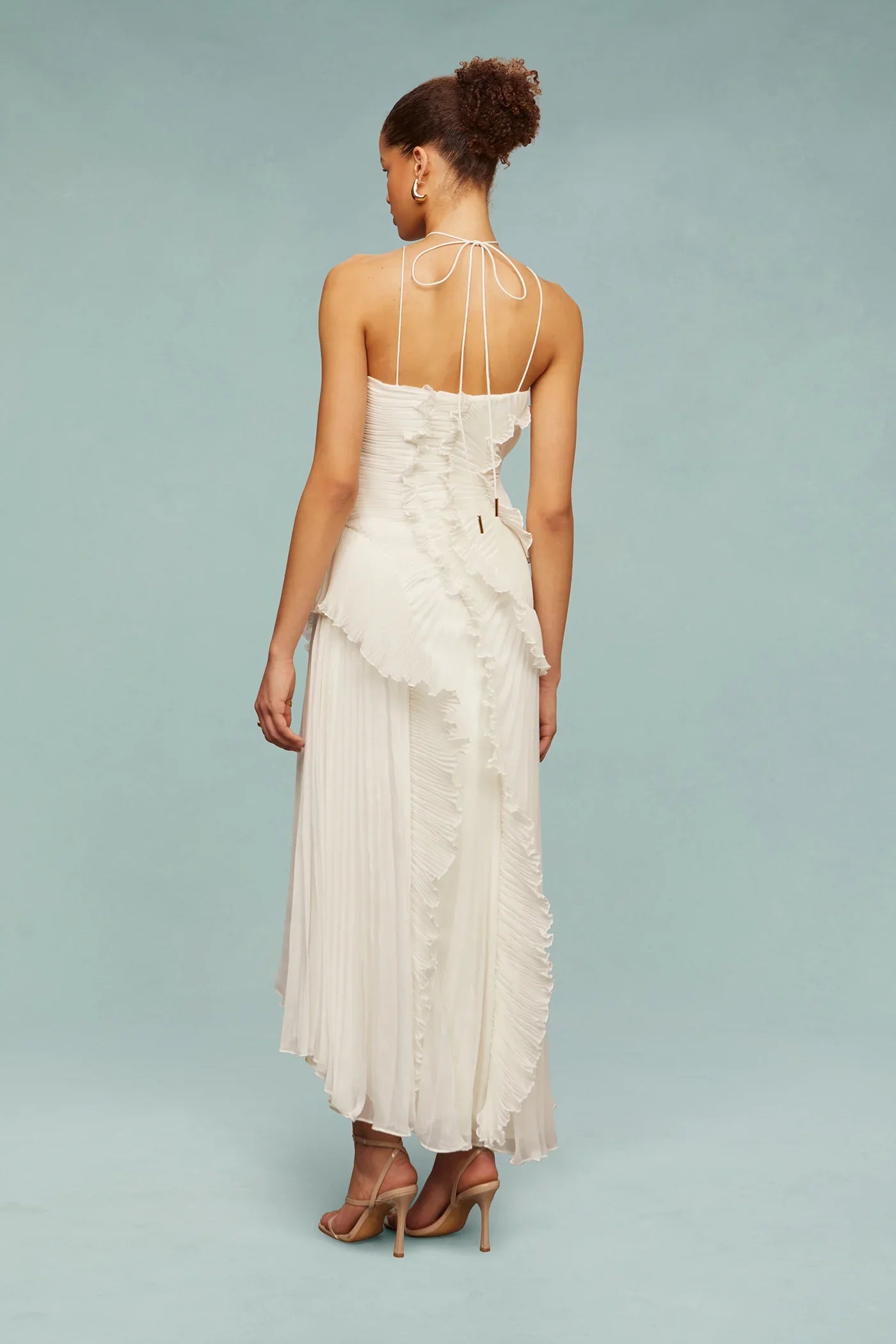 Ruffled Pleated Maxi Dress