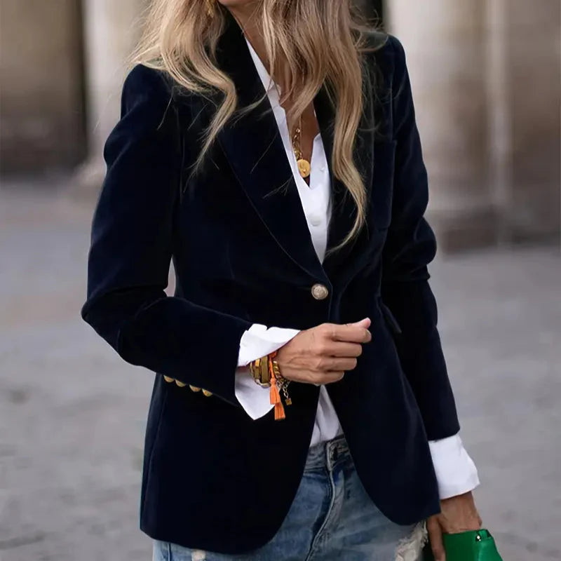 Tailored Button Blazer