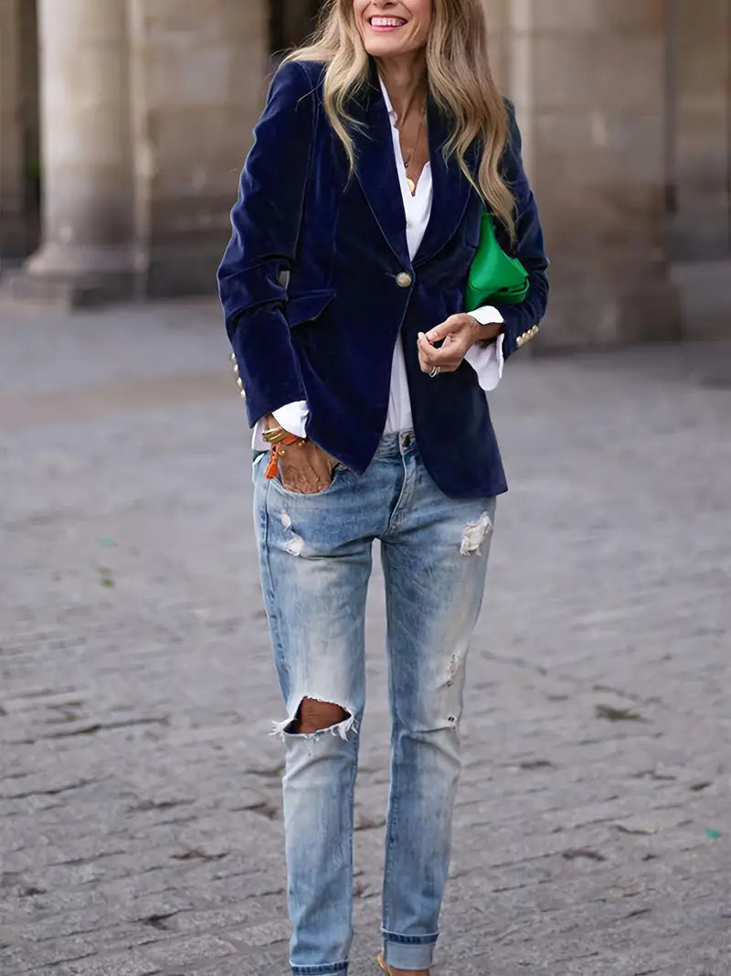 Tailored Button Blazer