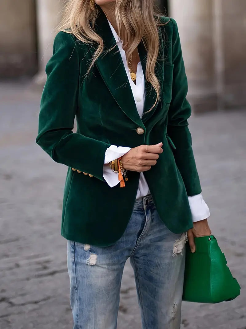 Tailored Button Blazer