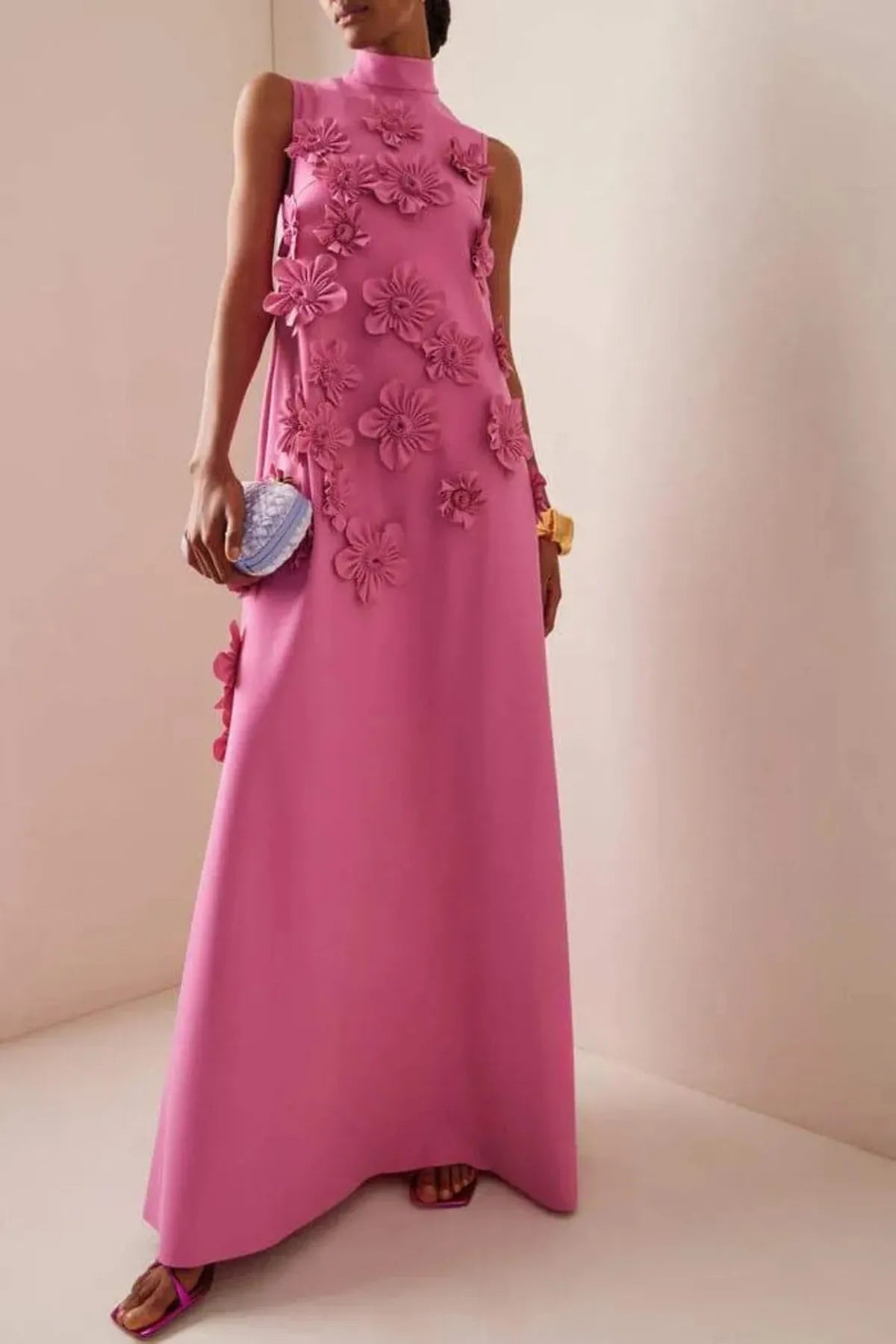 flowers arch sleeveless maxi dress Farm Rio Flowers Arch Sleeveless Linen Blend Midi Dress