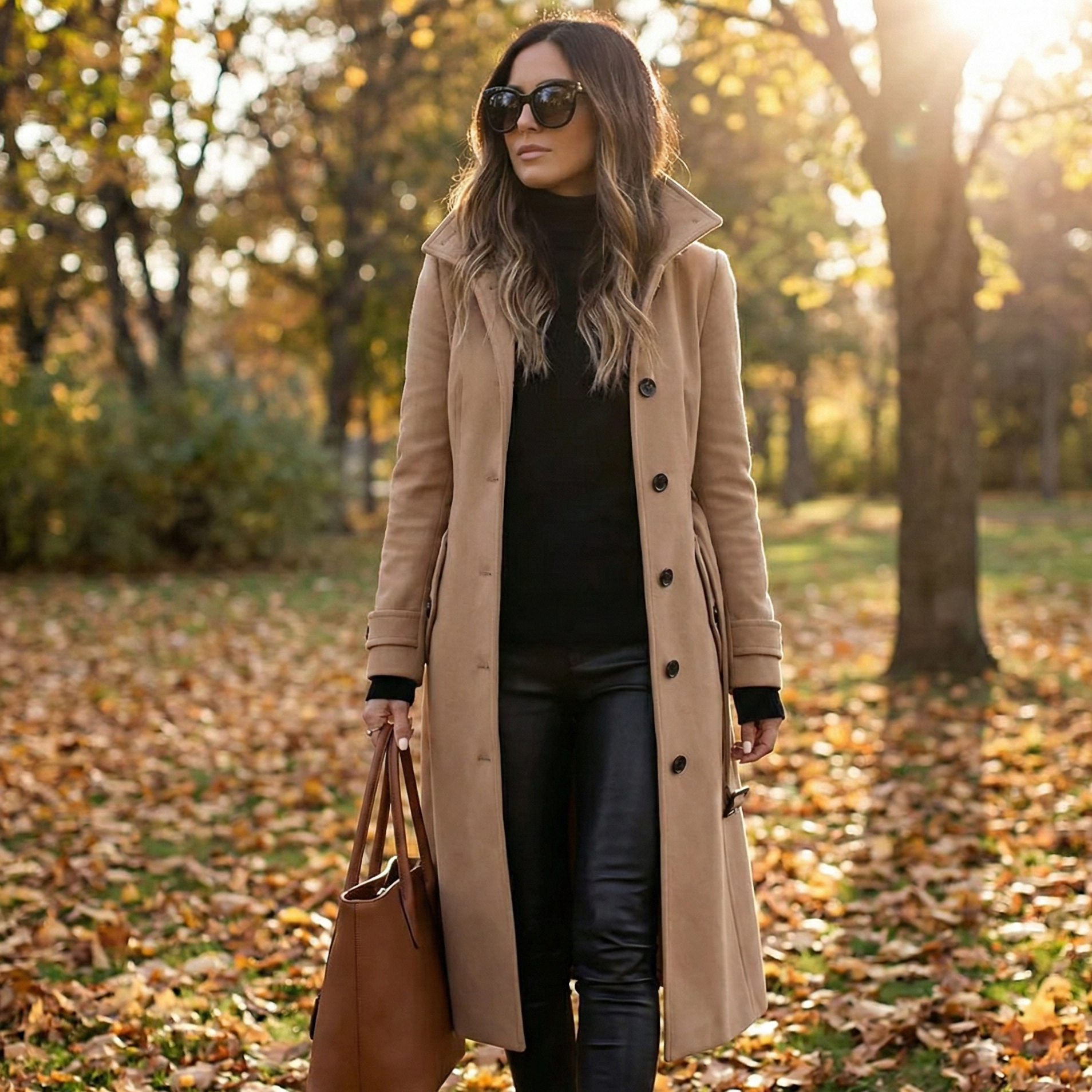 Double-Breasted Long Coat