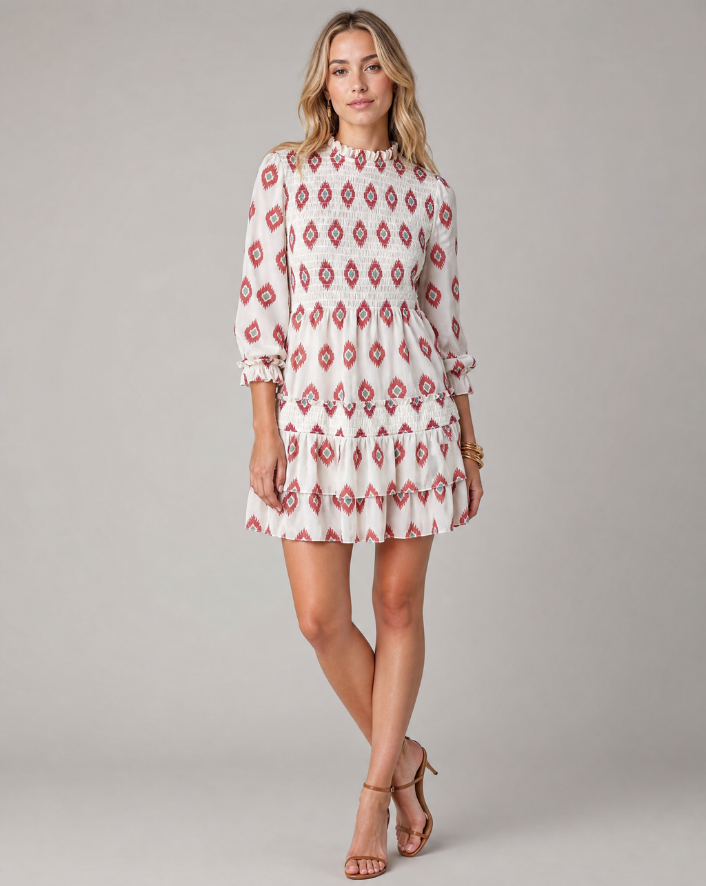 Floral Print Ruffle A-Line Mini Dress