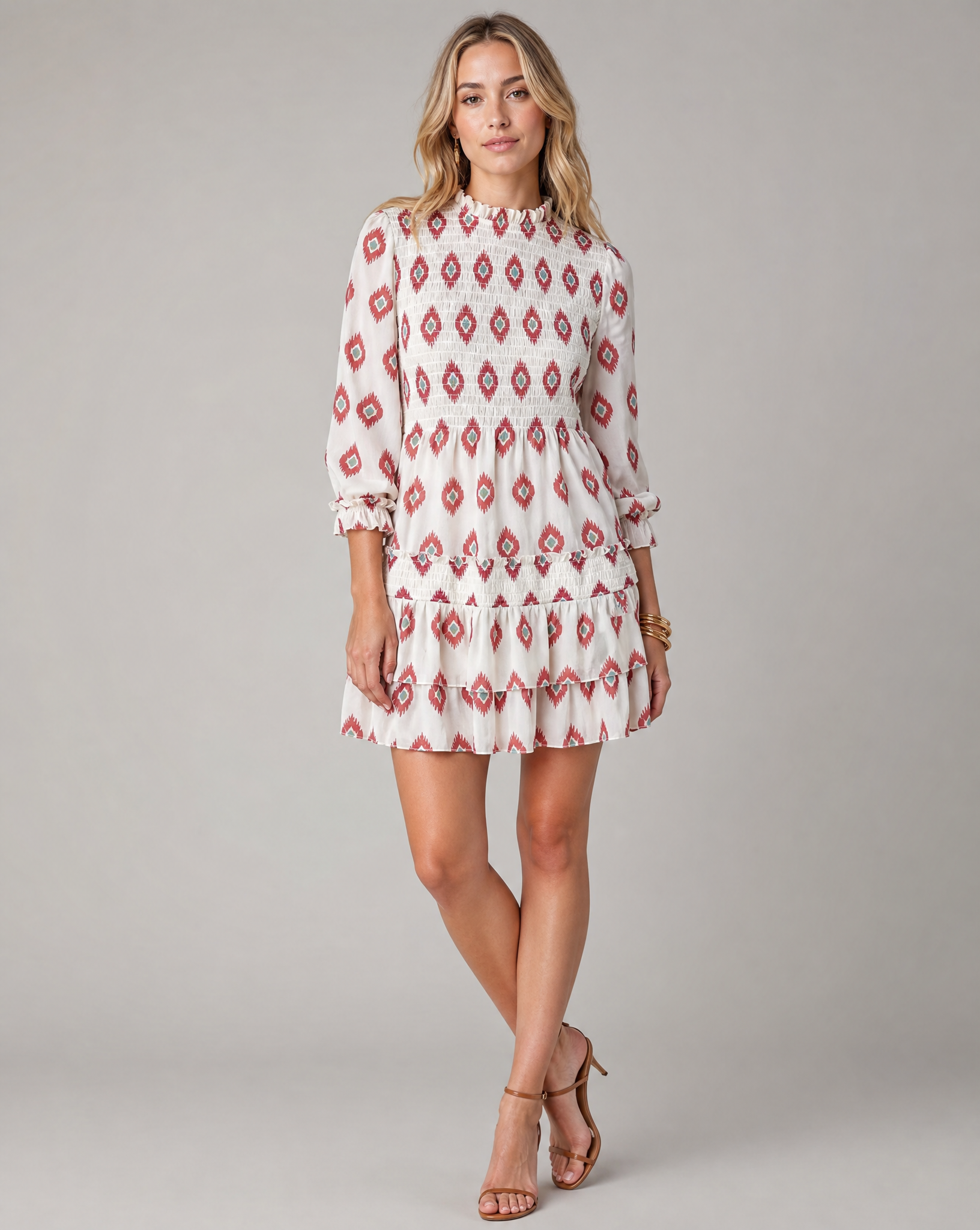 Floral Print Ruffle A-Line Mini Dress