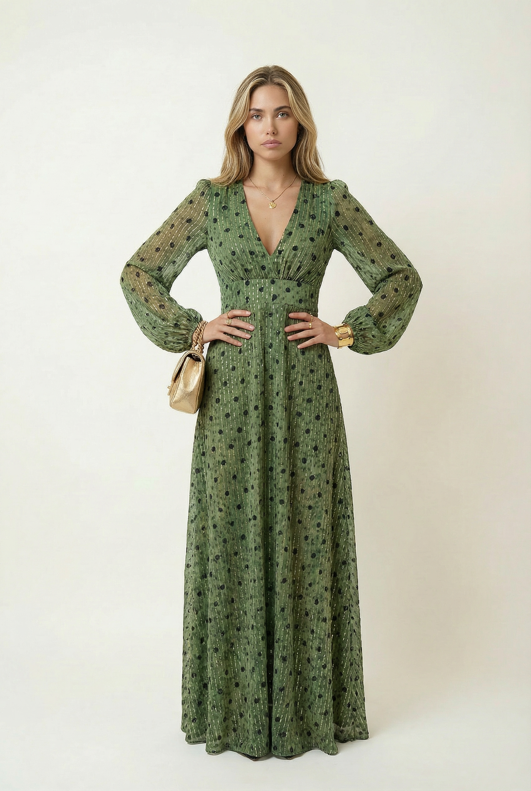 Women's Long Sleeve Beach Maxi Dress