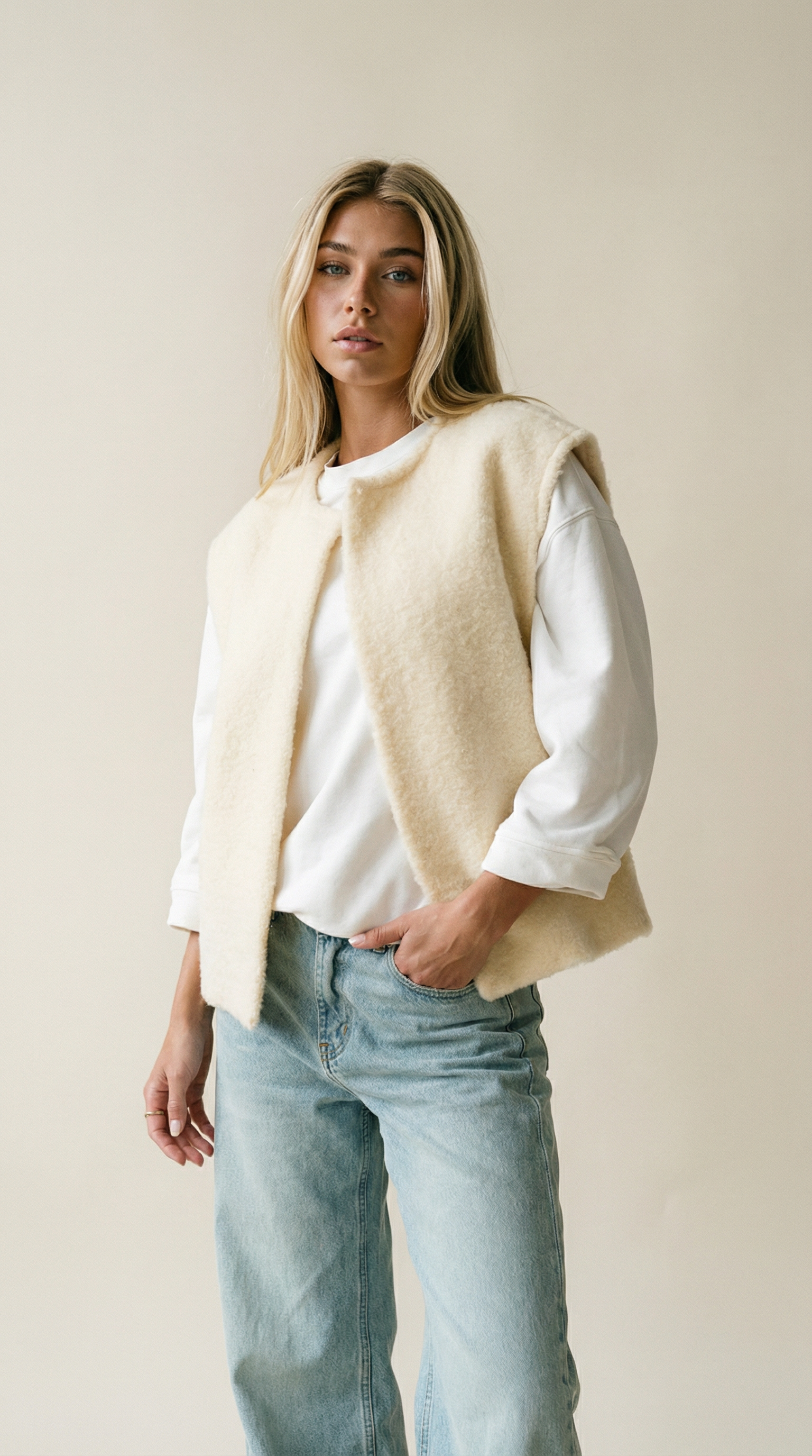 Women’s Faux Shearling Vest