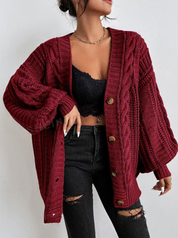 Relaxed Fit Knit Cardigan