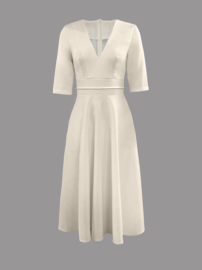 Flared Midi Occasion Dress