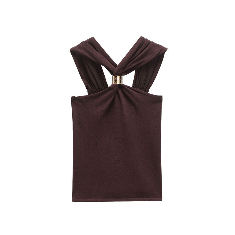 Fitted Halter Neck Top