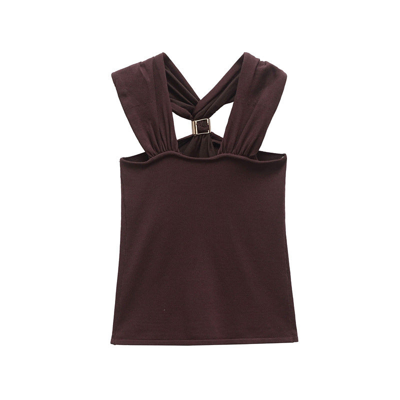 Fitted Halter Neck Top