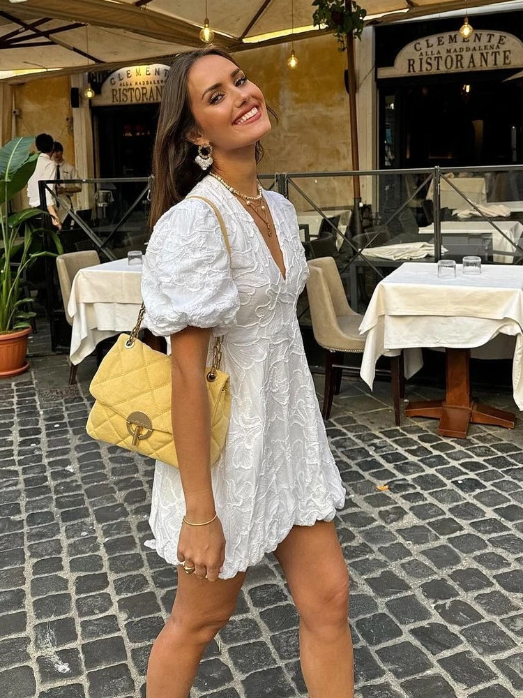 Floral Puff Sleeve Dress