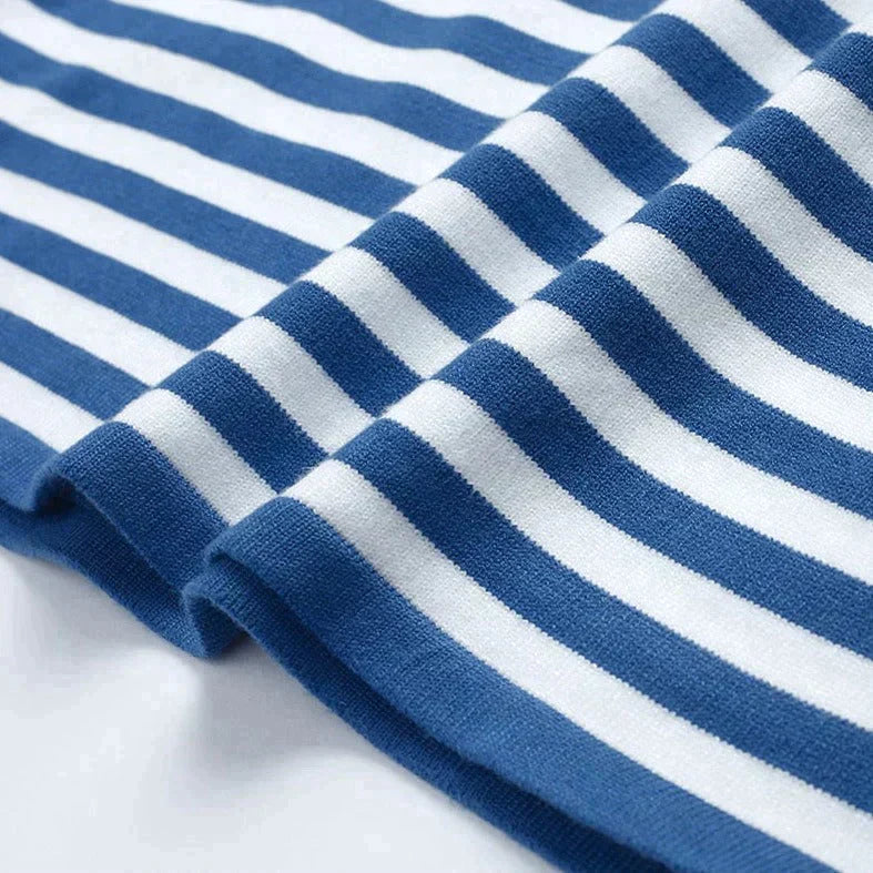 Striped Cotton Long Sleeve T-Shirt