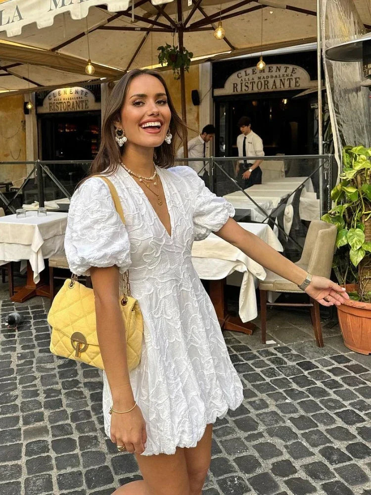 Floral Puff Sleeve Dress