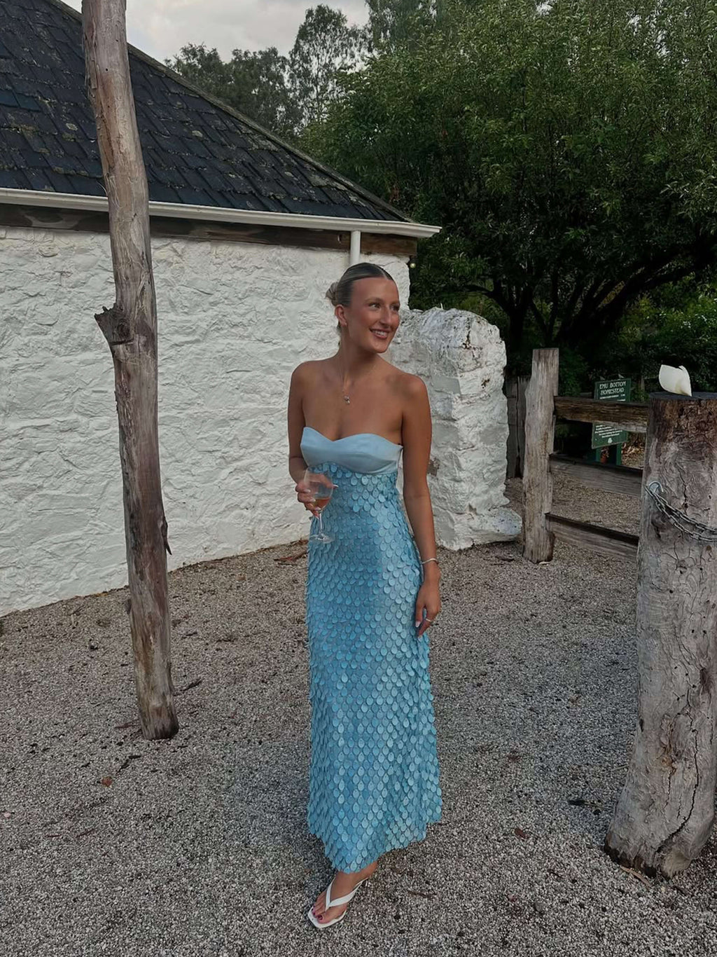 Strapless Sweetheart Maxi Dress