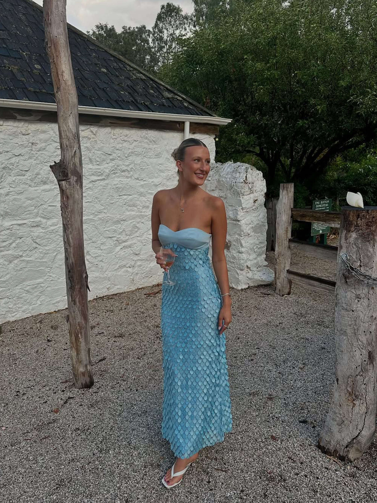 Strapless Sweetheart Maxi Dress