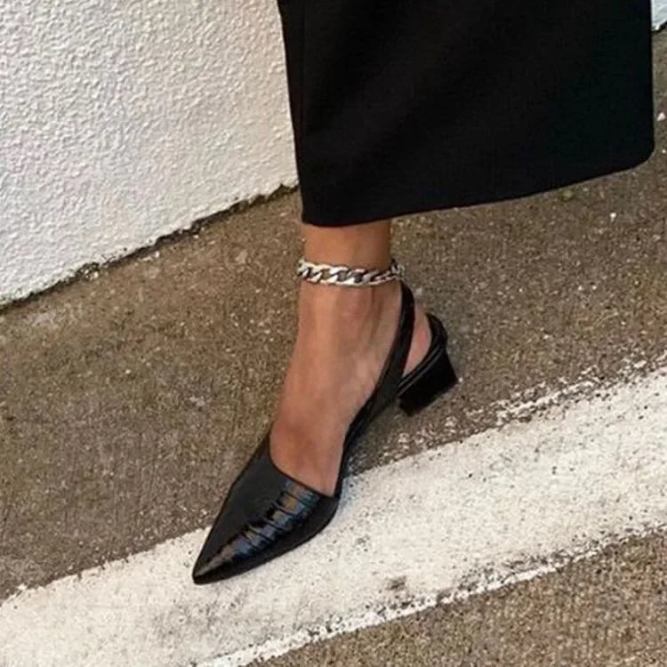 Pointed Toe Slingback Pumps