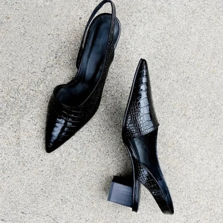 Pointed Toe Slingback Pumps