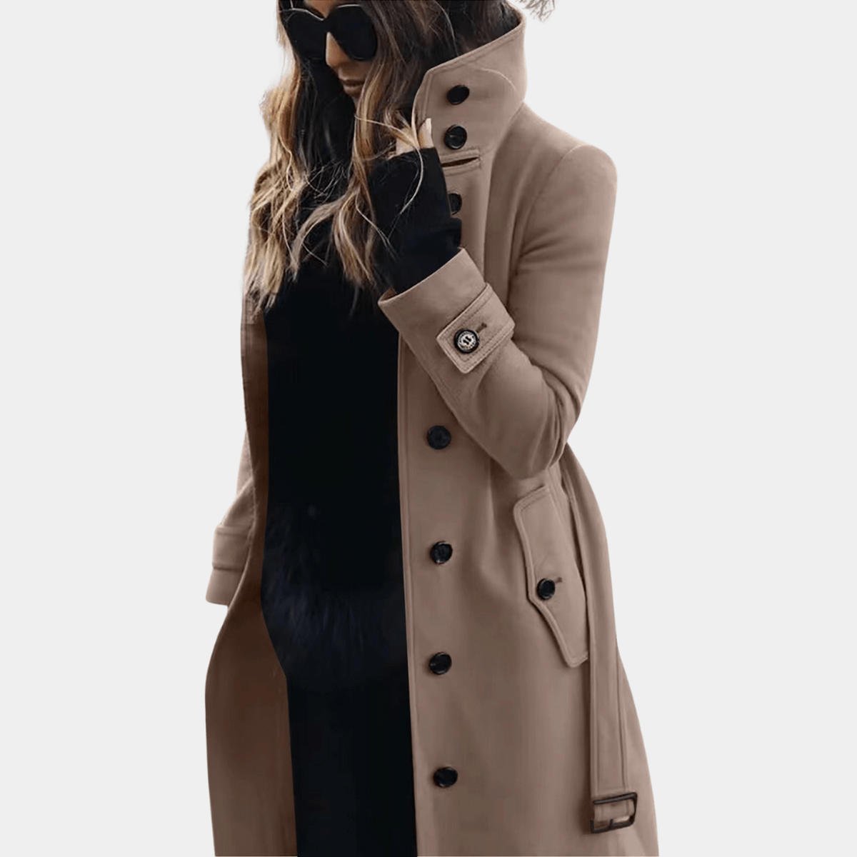 Double-Breasted Long Coat
