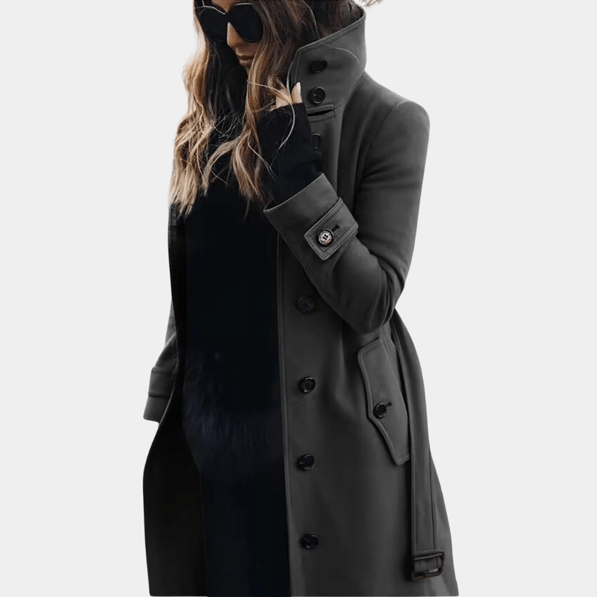 Double-Breasted Long Coat