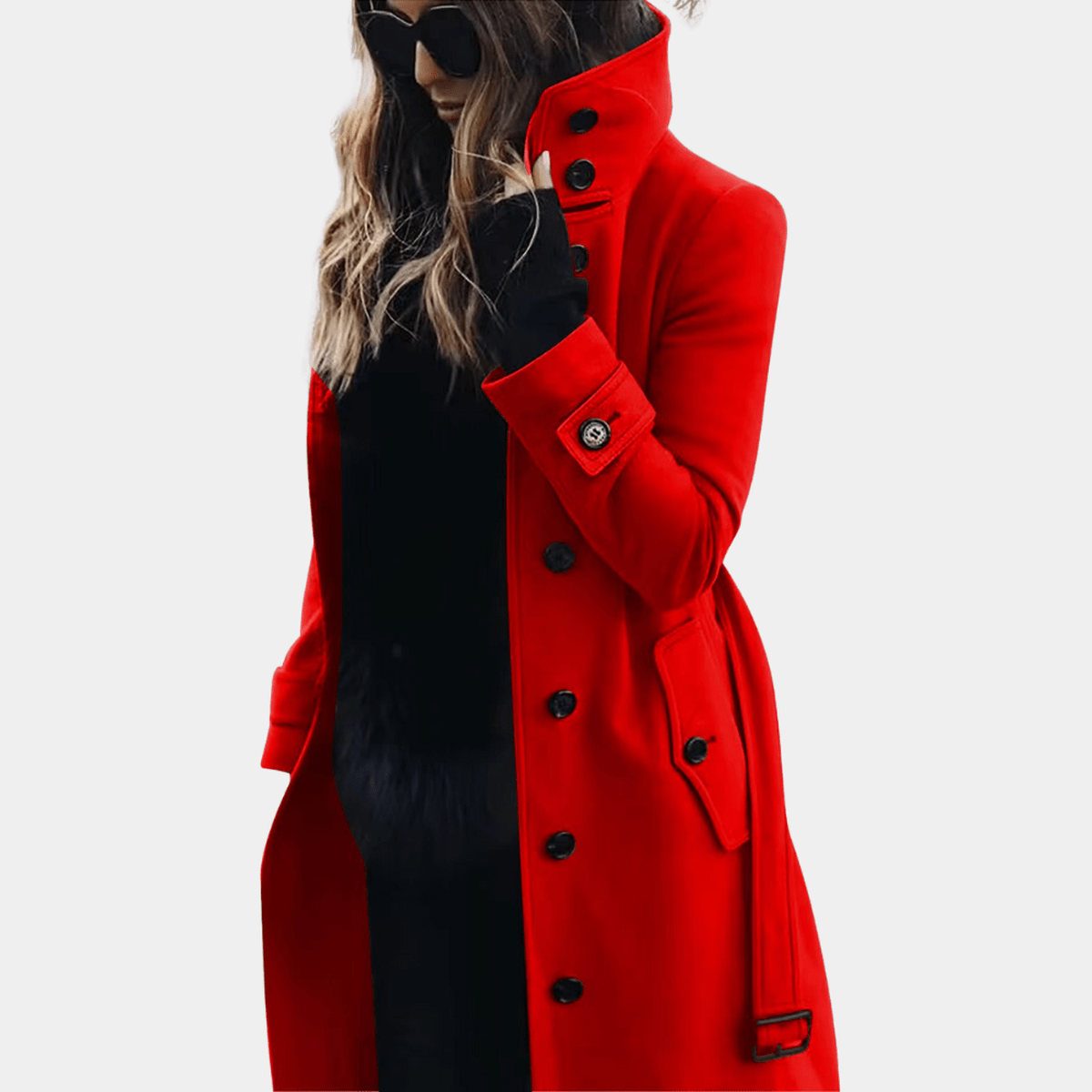 Double-Breasted Long Coat