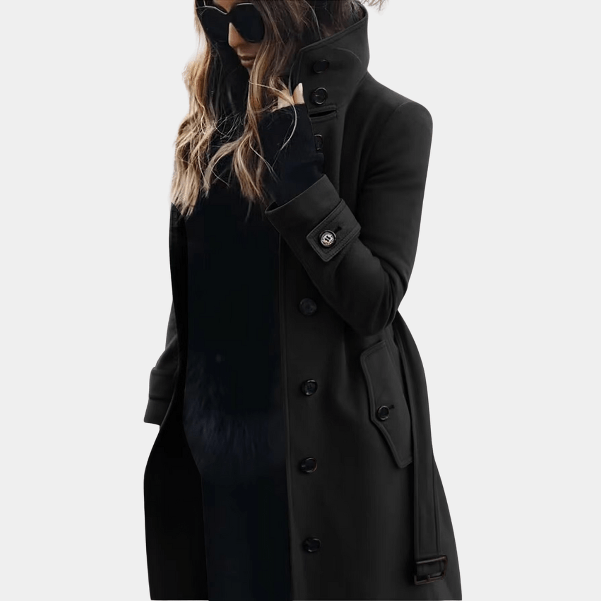 Double-Breasted Long Coat