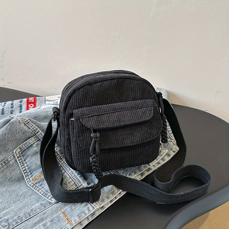 Small Crossbody Bag with Front Zip Pocket