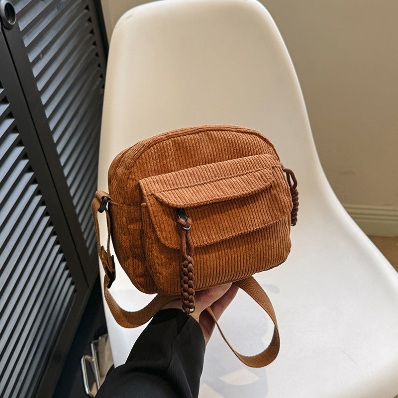 Small Crossbody Bag with Front Zip Pocket