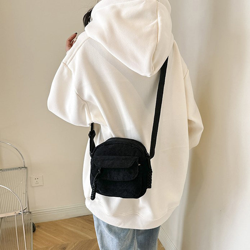 Small Crossbody Bag with Front Zip Pocket