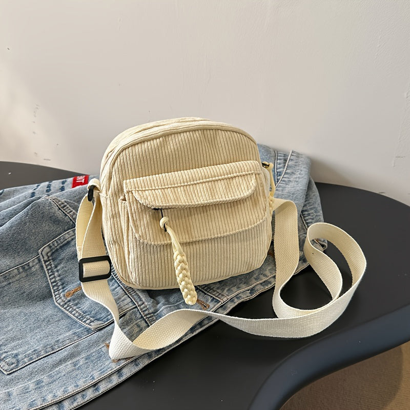 Small Crossbody Bag with Front Zip Pocket