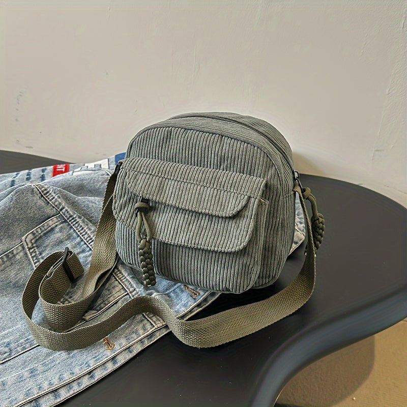 Small Crossbody Bag with Front Zip Pocket