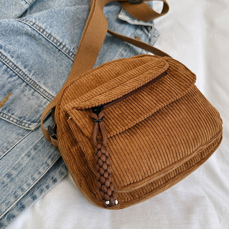 Small Crossbody Bag with Front Zip Pocket