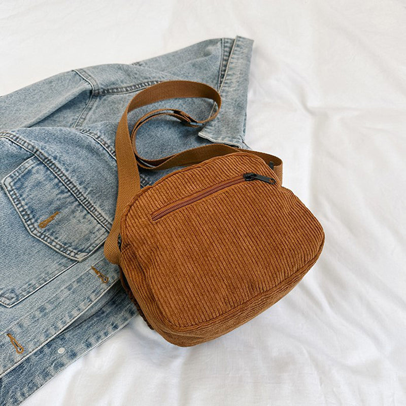 Small Crossbody Bag with Front Zip Pocket