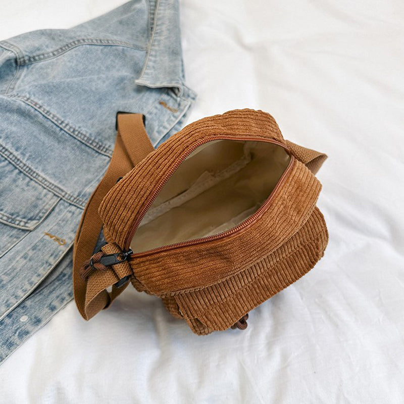 Small Crossbody Bag with Front Zip Pocket