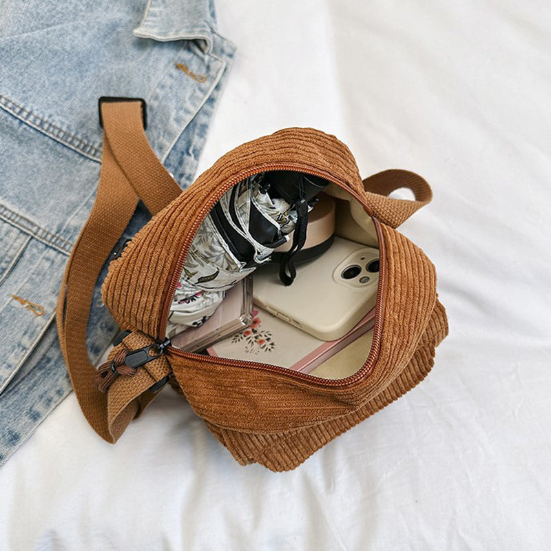 Small Crossbody Bag with Front Zip Pocket