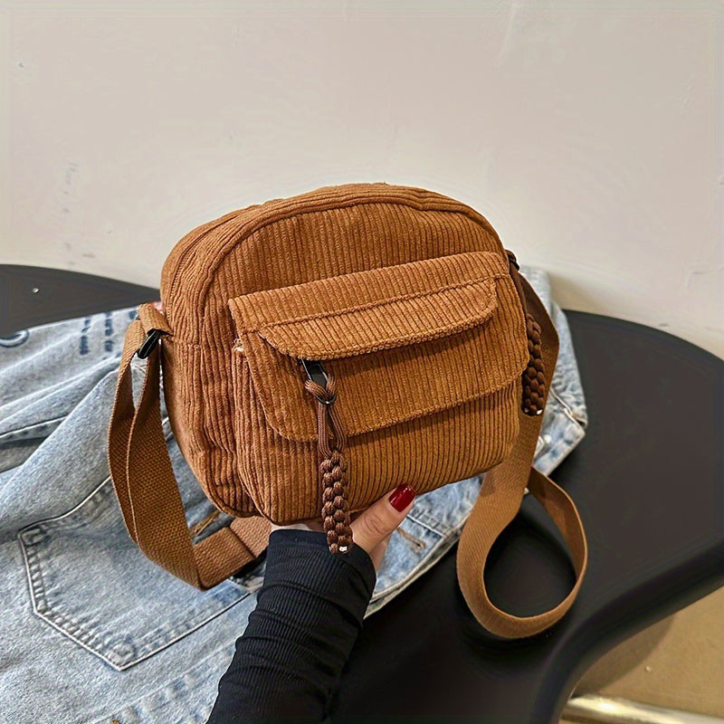 Small Crossbody Bag with Front Zip Pocket